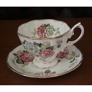 Royal Albert Evening Rhapsody Bone China Footed Teacup & Saucer England
